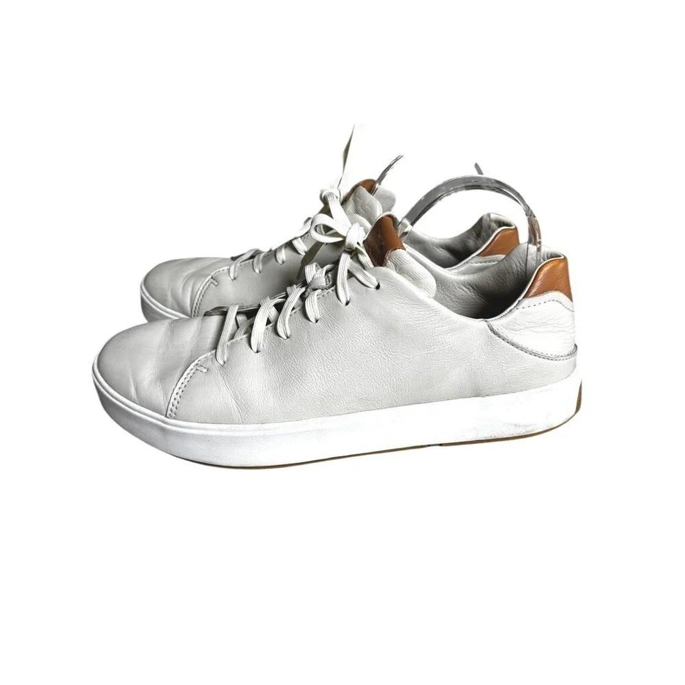 OluKai Lae'ahi Li 'Ili Mens Leather Sneakers Bone Tan 10397-2828
